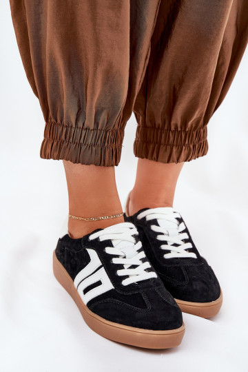 Tenisky tenisky ze semiše Vinceza 79517 Černé