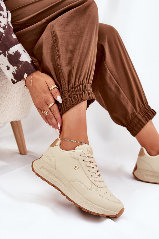 tenisky  Big Star RR274630 HI-POLY SYSTEM béžové  tenisky  Big Star RR274630 HI-POLY SYSTEM béžové