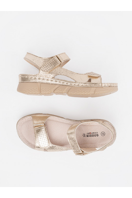 zlaté barvy  sandály  zlaté barvy  sandály