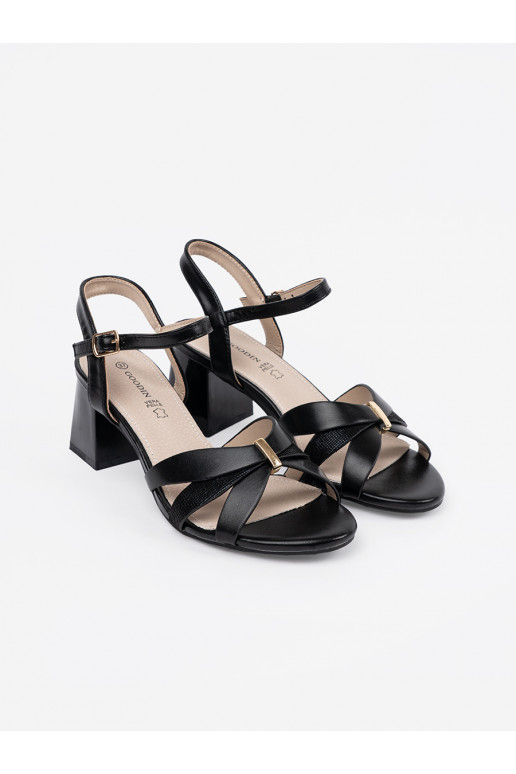 Žabky na podpatku Černé Žabky na podpatku Černé