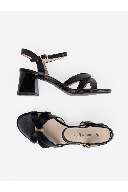 Žabky na podpatku Černé Žabky na podpatku Černé