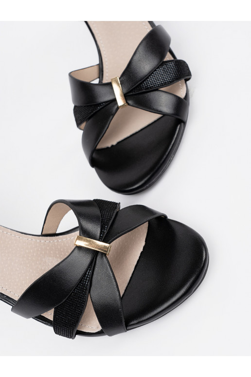 Žabky na podpatku Černé Žabky na podpatku Černé