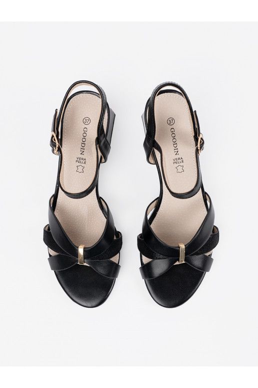 Žabky na podpatku Černé Žabky na podpatku Černé