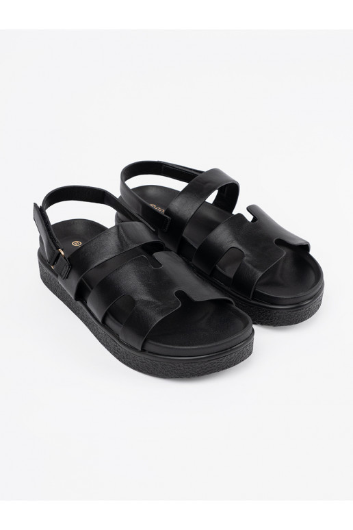 sandály s platformou Černé  sandály s platformou Černé