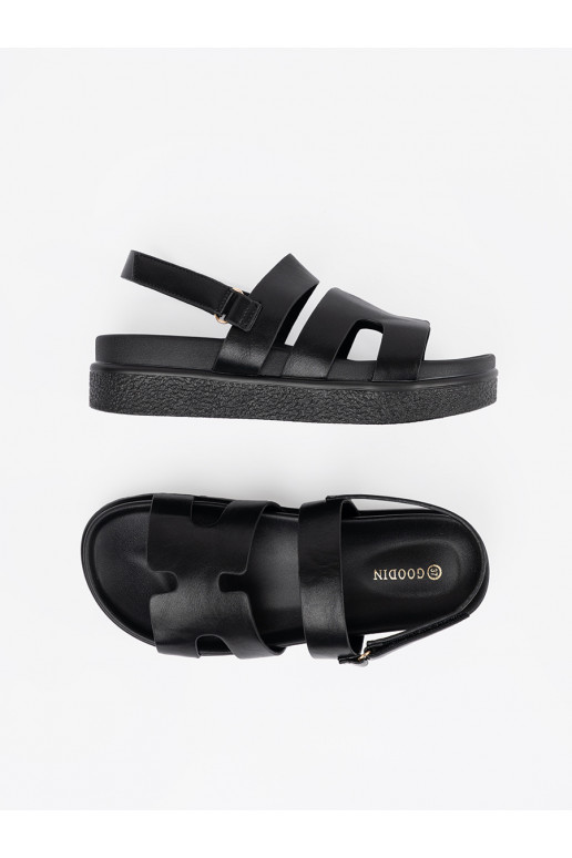 sandály s platformou Černé  sandály s platformou Černé