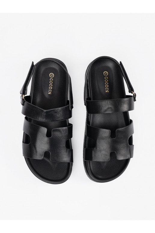 sandály s platformou Černé  sandály s platformou Černé