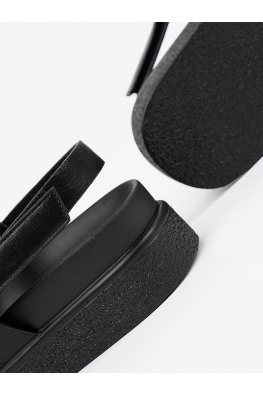 sandály s platformou Černé  sandály s platformou Černé