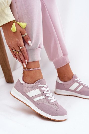 Tenisky  Z z eko semišeu Barva fialová Marinils