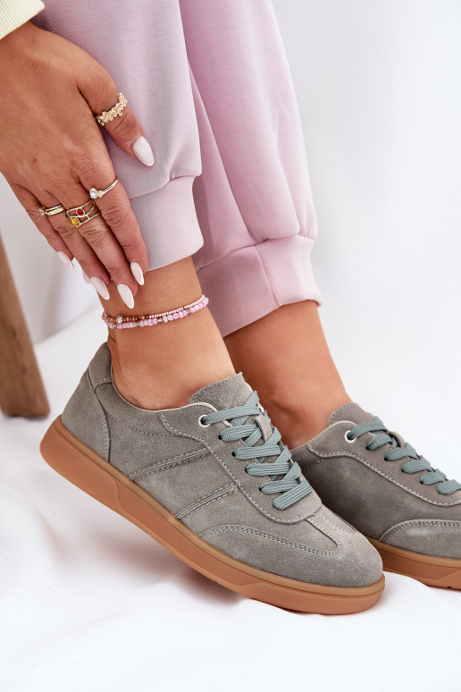 ze semiše  Tenisky  zelené Paliana ze semiše  Tenisky  zelené Paliana