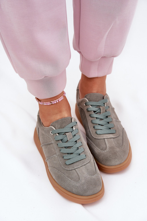 ze semiše  Tenisky  zelené Paliana ze semiše  Tenisky  zelené Paliana