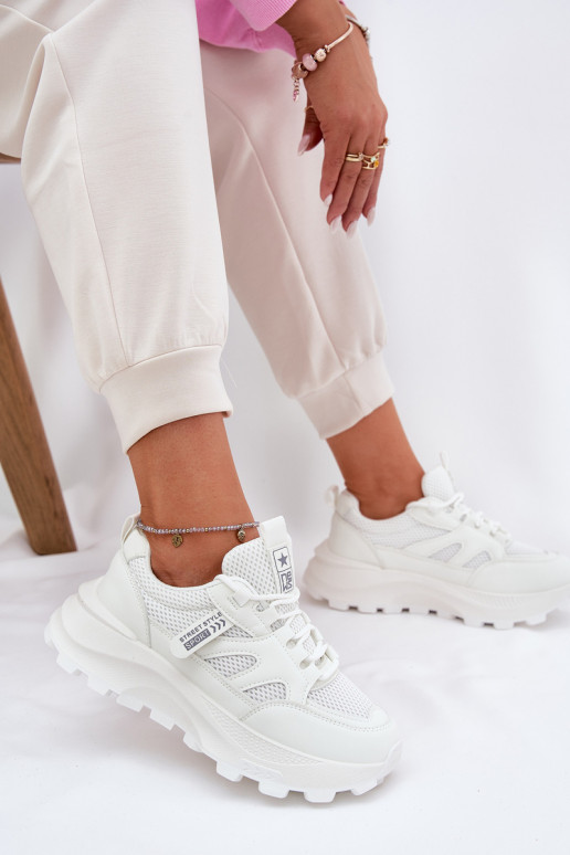 tenisky Tenisky  s masivní podrážkou bílé Prononice tenisky Tenisky  s masivní podrážkou bílé Prononice