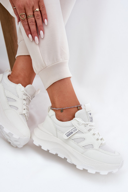 tenisky Tenisky  s masivní podrážkou bílé Prononice tenisky Tenisky  s masivní podrážkou bílé Prononice