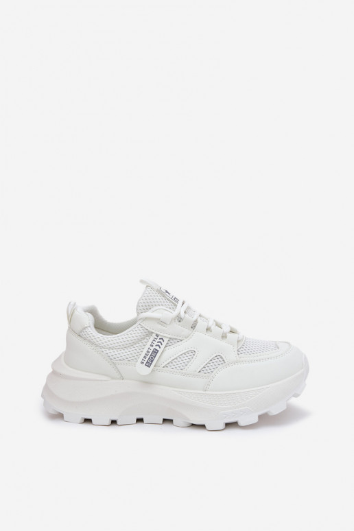 tenisky Tenisky  s masivní podrážkou bílé Prononice tenisky Tenisky  s masivní podrážkou bílé Prononice