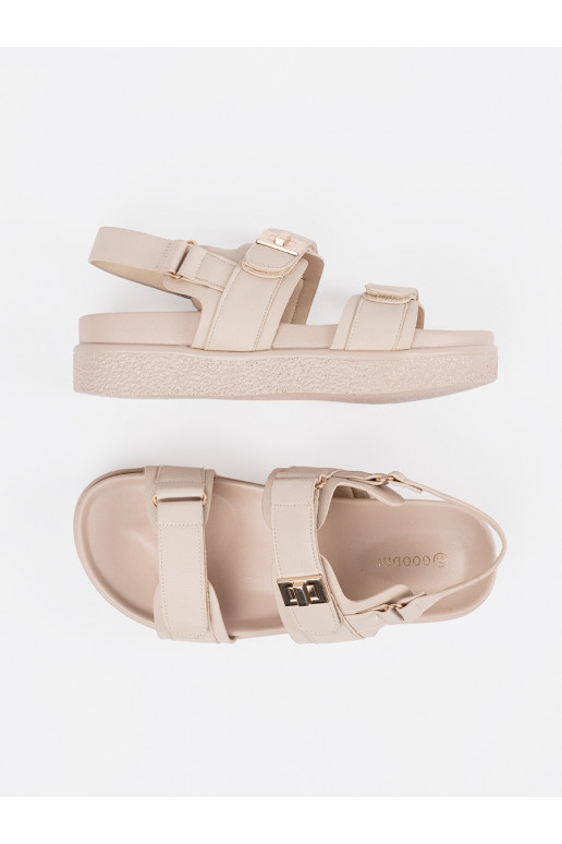 béžové  sandály s platformou béžové  sandály s platformou