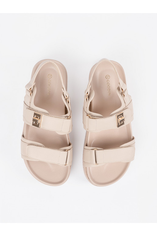 béžové  sandály s platformou béžové  sandály s platformou