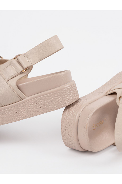 béžové  sandály s platformou béžové  sandály s platformou