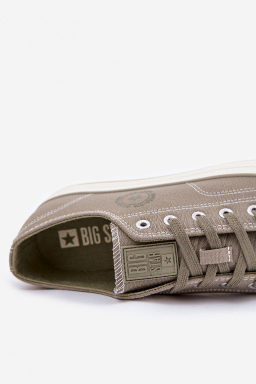 Pánská ležérní obuv s platformou Big Star RR174325 zelené Pánská ležérní obuv s platformou Big Star RR174325 zelené