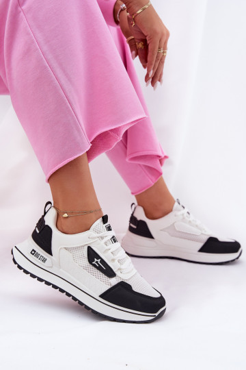 tenisky  s platformou Big Star RR274A223 HI-POLY SYSTEM Bílá-Černé