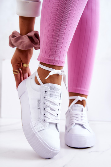 Tenisky s platformou Lee Cooper LCW-22-31-0884L bílé