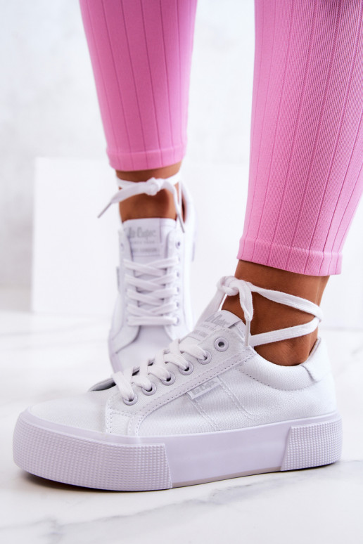 Tenisky s platformou Lee Cooper LCW-22-31-0884L bílé Tenisky s platformou Lee Cooper LCW-22-31-0884L bílé