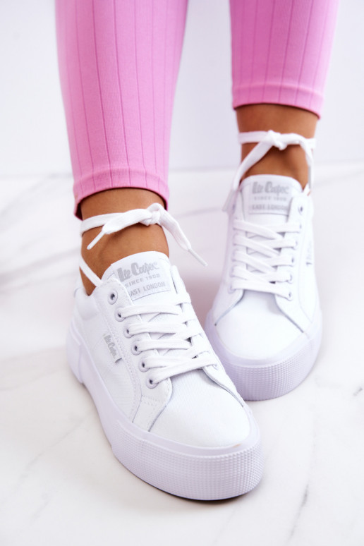 Tenisky s platformou Lee Cooper LCW-22-31-0884L bílé Tenisky s platformou Lee Cooper LCW-22-31-0884L bílé