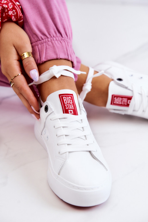 Tenisky Big Star JJ274212 Bílá-červené  Tenisky Big Star JJ274212 Bílá-červené