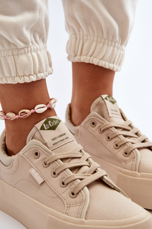 Ležérní obuv s platformou Lee Cooper LCW-24-31-2181 béžové Ležérní obuv s platformou Lee Cooper LCW-24-31-2181 béžové