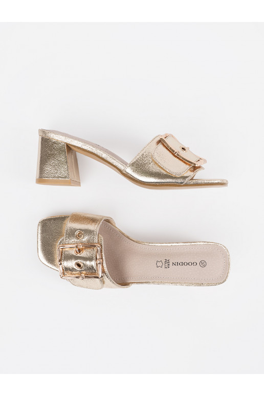 Tweedowe  Pantofle na podpatku Tweedowe  Pantofle na podpatku