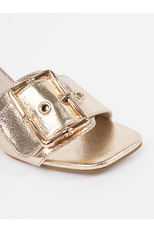 Tweedowe  Pantofle na podpatku Tweedowe  Pantofle na podpatku