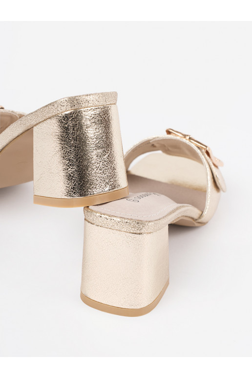 Tweedowe  Pantofle na podpatku Tweedowe  Pantofle na podpatku