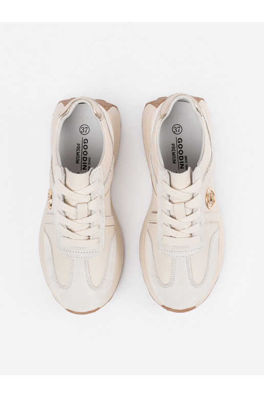 béžové Tenisky  s masivním podpatkem béžové Tenisky  s masivním podpatkem