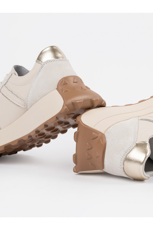 béžové Tenisky  s masivním podpatkem béžové Tenisky  s masivním podpatkem