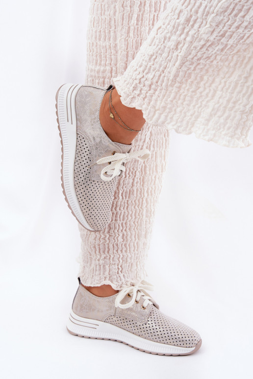 boty  s platformou Artiker 56C2113 béžové-zlaté barvy   boty  s platformou Artiker 56C2113 béžové-zlaté barvy