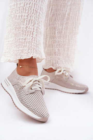   boty  s platformou Artiker 56C2113 béžové-zlaté barvy 2