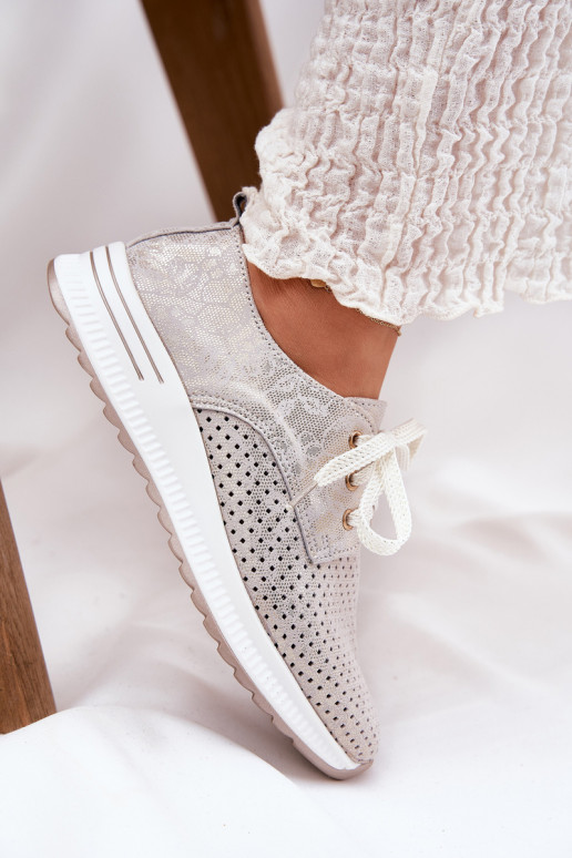 boty  s platformou Artiker 56C2113 béžové-zlaté barvy   boty  s platformou Artiker 56C2113 béžové-zlaté barvy