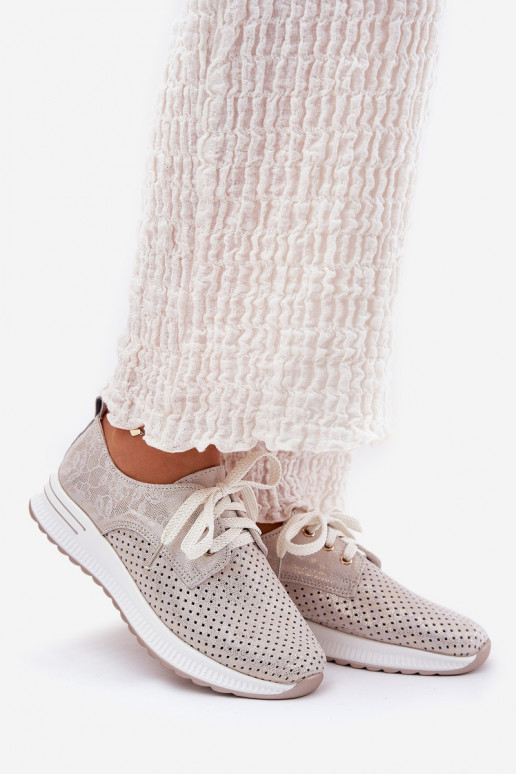 boty  s platformou Artiker 56C2113 béžové-zlaté barvy   boty  s platformou Artiker 56C2113 béžové-zlaté barvy