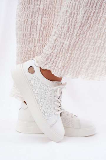 Tenisky  s platformou Vinceza 88018 bílé