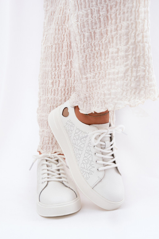 Tenisky  s platformou Vinceza 88018 bílé  Tenisky  s platformou Vinceza 88018 bílé