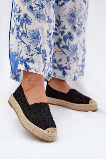 Espadrilky s platformou Vinceza 17392 Černé