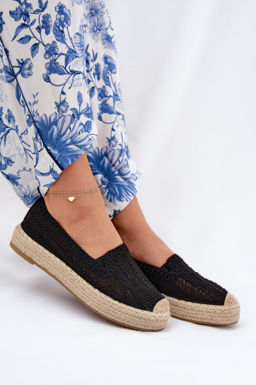 Espadrilky s platformou Vinceza 17392 Černé Espadrilky s platformou Vinceza 17392 Černé