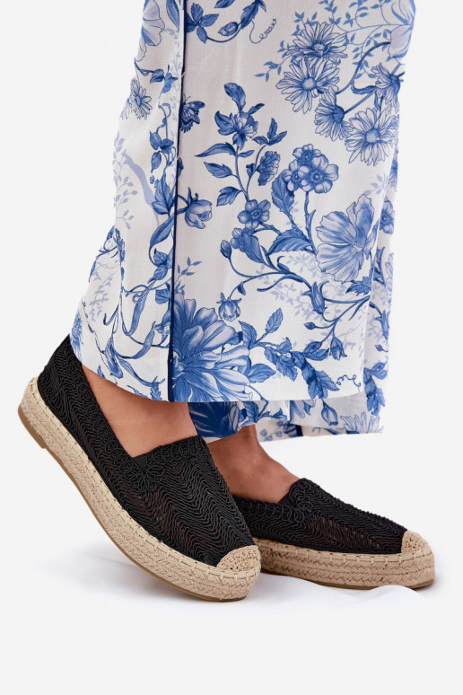 Espadrilky s platformou Vinceza 17392 Černé Espadrilky s platformou Vinceza 17392 Černé