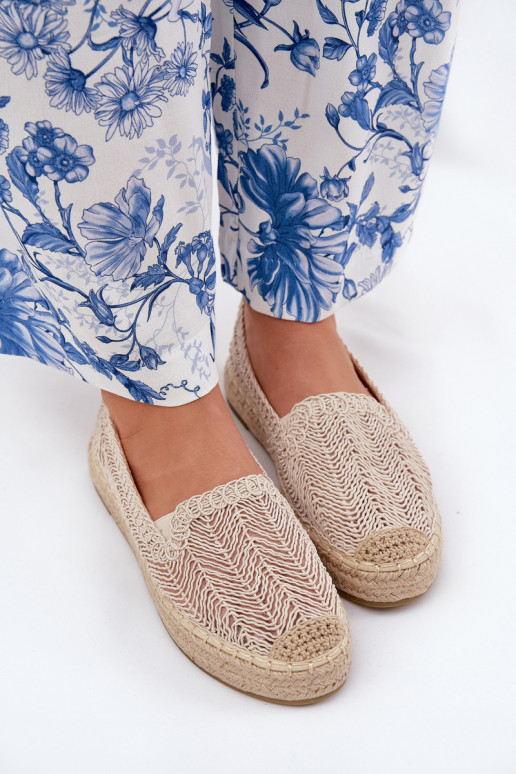 Espadrilky s platformou Vinceza 17392 béžové Espadrilky s platformou Vinceza 17392 béžové