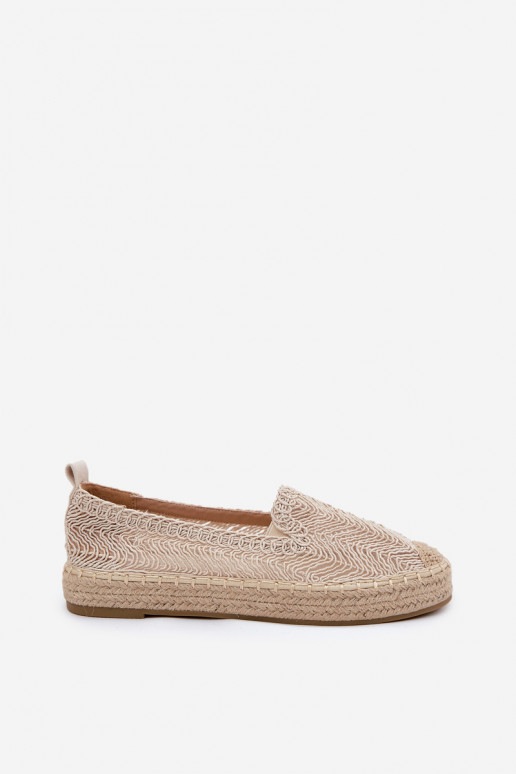 Espadrilky s platformou Vinceza 17392 béžové Espadrilky s platformou Vinceza 17392 béžové