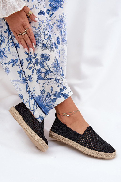 Espadrilky  Vinceza 13625 Černé Espadrilky  Vinceza 13625 Černé