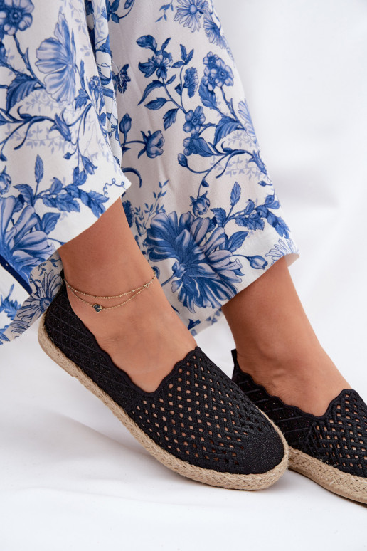 Espadrilky  Vinceza 13625 Černé Espadrilky  Vinceza 13625 Černé