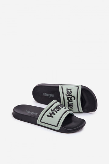 Pantofle  WRANGLER AVERELL SLIDER MEN LOW 20251042.52D světle zelená