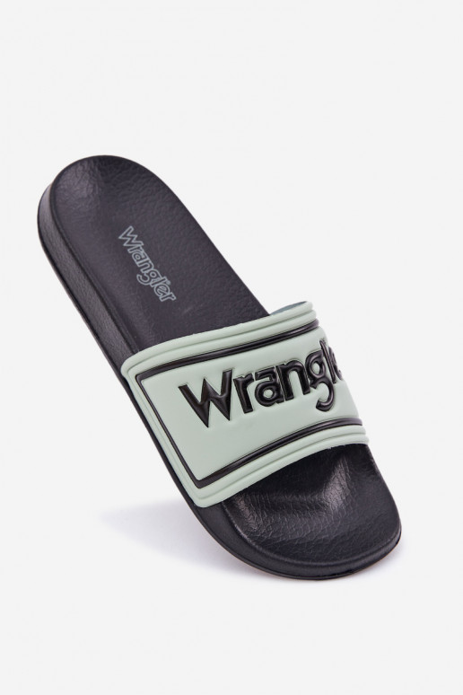 Pantofle  WRANGLER AVERELL SLIDER MEN LOW 20251042.52D světle zelená Pantofle  WRANGLER AVERELL SLIDER MEN LOW 20251042.52D světle zelená