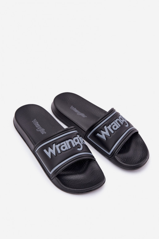 Pantofle  WRANGLER AVERELL SLIDER MEN LOW 20251042.25Y Černé Pantofle  WRANGLER AVERELL SLIDER MEN LOW 20251042.25Y Černé