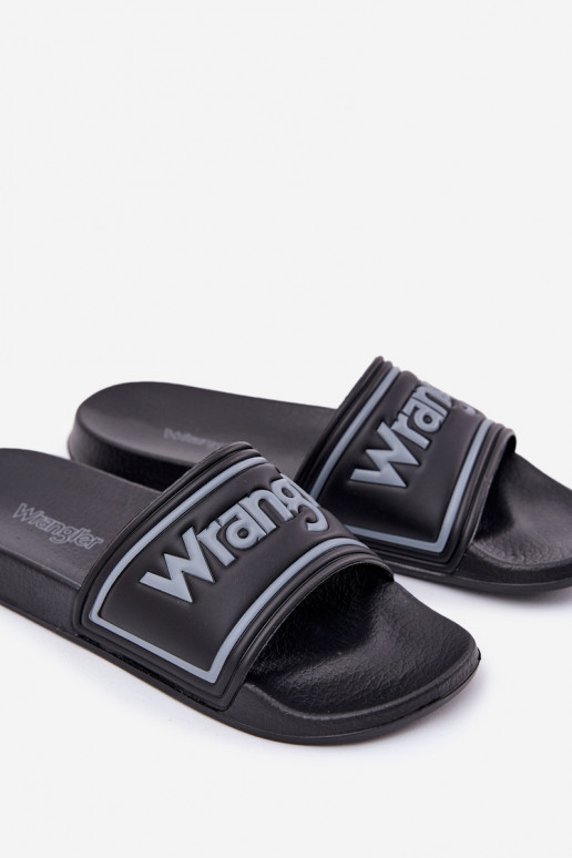 Pantofle  WRANGLER AVERELL SLIDER MEN LOW 20251042.25Y Černé Pantofle  WRANGLER AVERELL SLIDER MEN LOW 20251042.25Y Černé