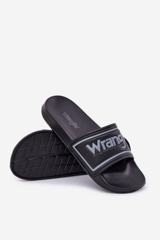 Pantofle  WRANGLER AVERELL SLIDER MEN LOW 20251042.25Y Černé Pantofle  WRANGLER AVERELL SLIDER MEN LOW 20251042.25Y Černé